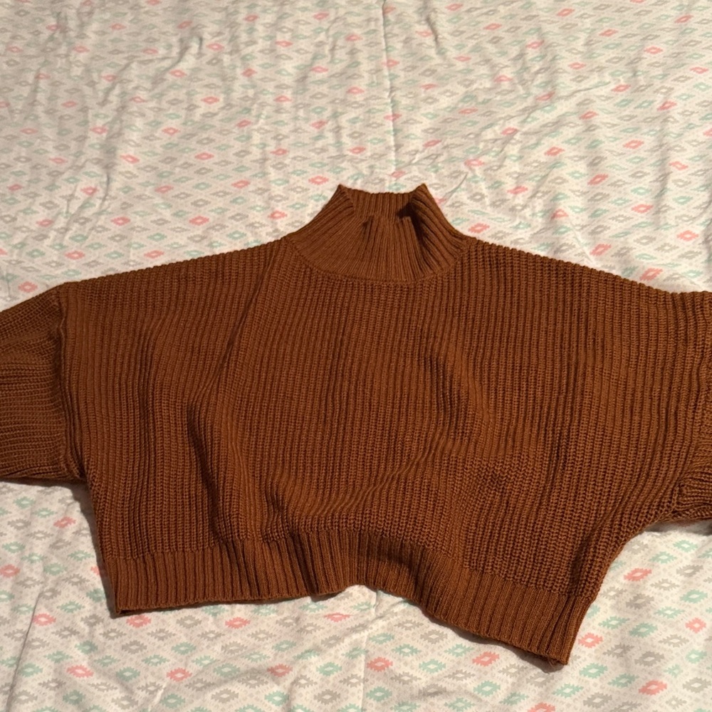 SHEIN Warm Brown Knit Sweater